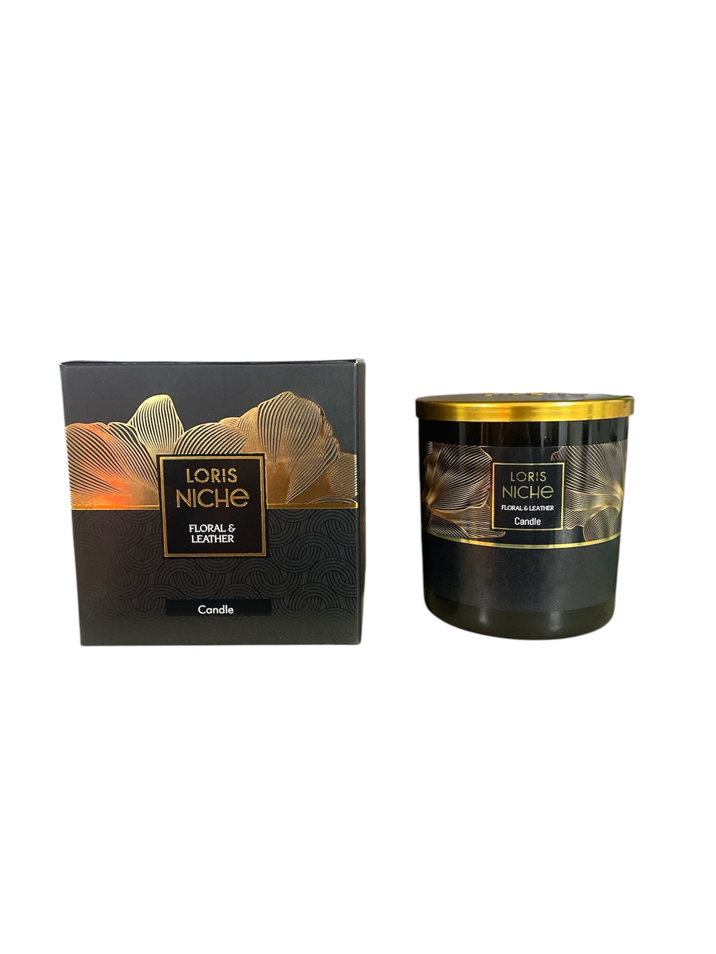 Duftkerze mit floralem Leder – Loris Niche – 210 g